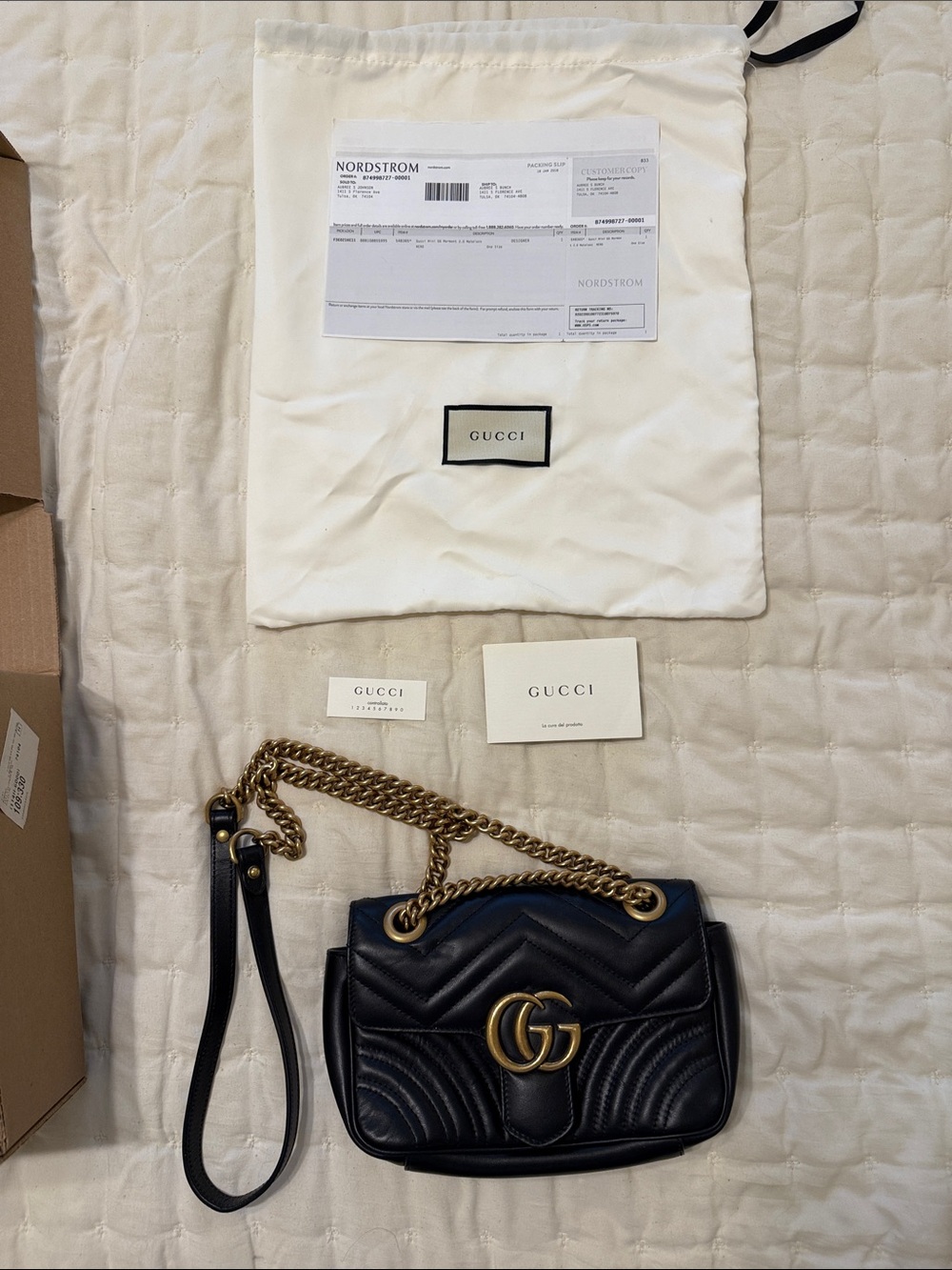 Gucci MiniGG Marmont 2.0 Mateless Nero